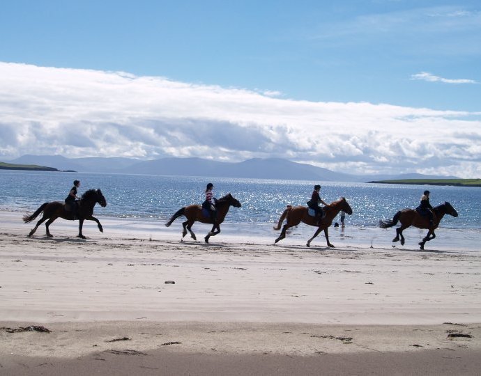 14b. Pony riders on Ventry Beach, The Dingle Peninsula, County Kerry, Ireland