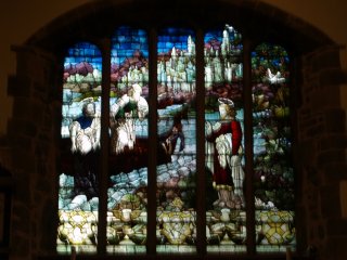 The east window over the alter of St Andrews Church, Sedbergh