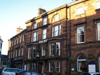 the 'George Hotel' near the Clock Tower - Penrith Town, Cumbria, Northern England