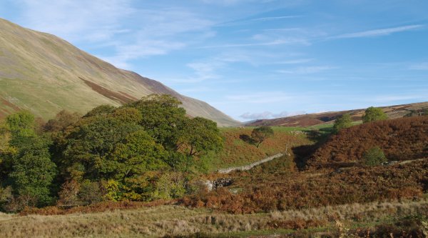 Above Blindbeck Bridge looking up Barbondale in the direction of the road up to Dent.
