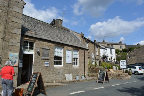 Old School Muker Arts and Crafts - Art Gallery, Craft Centre and Gallery Muker Kisdon Hill Thwaite village River Swale circular walk, North Yorkshire, England