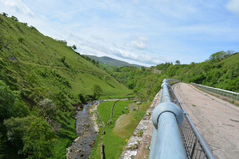 view south down Smardale from the railway viaduct - now accessible to walkers Newbiggin-on-Lune Smardale Nature Reserve Walk, Cumbria, England