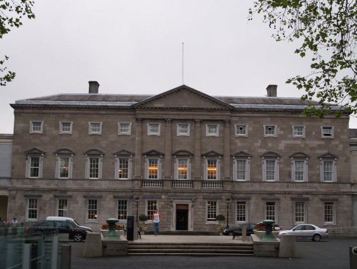48. Leinster House of the Irish Government, Kildare Street, houses the D�il and Seanad, the two chambers of the Irish Parliament