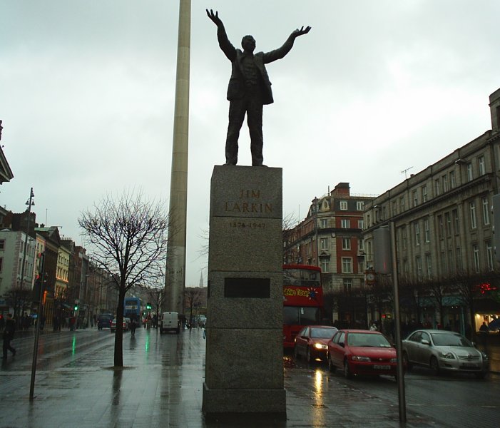 30. The Dublin Spire and memorial to the union leader Jim Larkin, O'Connell Street, Dublin.