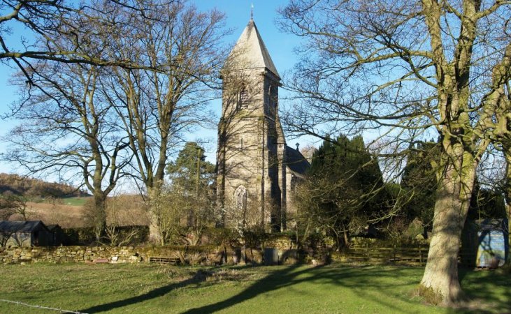 Location 06e: You can see the spire of Kildale Church as the station is approached. The church has some splendid stained glass windows and some Viking Anglo-Saxon gravestone slabs in the porch entrance.
