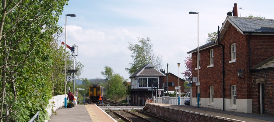 Location 04a: Nunthorpe Station where the driver must obtain a token before proceeding on the single line track to Whitby. The system prevents two trains being allowed on the same section of a single track line!