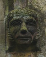 carved faces on the north wall of Helmsley Parish Church