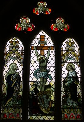 The magnificent medieval stained glass east window dating from 1390