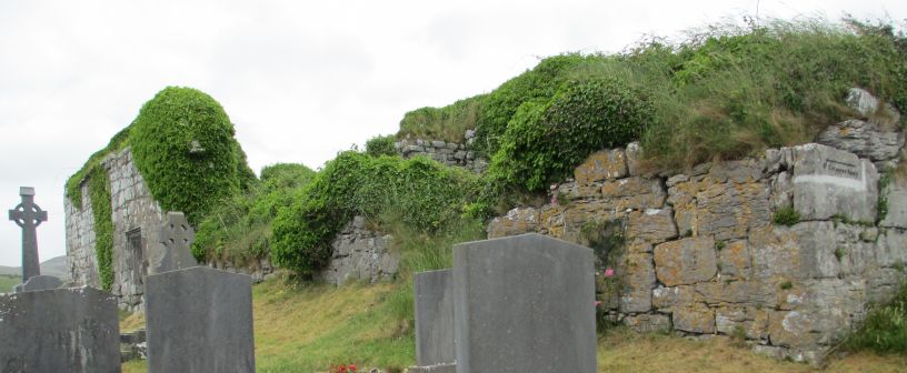 New Quay, Church, ruined Castle, The Burren, Co. Clare
