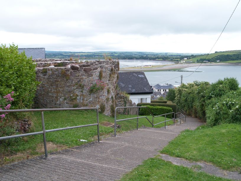 An old medieval tower and part of the town walls of Youghal, Co. West Cork, Ireland