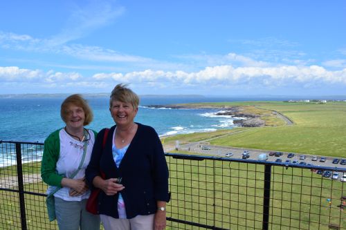 The wind blown (hair) on the top terrace  Hook Head lighthouse Hook Head, Lighthouse Co Wexford