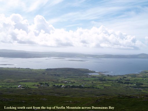 Looking south east across Dunmanus bay from the hills on the Sheep's Head Peninsula.