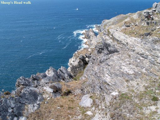 The Atlantic battered-weathered wild coast line at Sheeps Head.