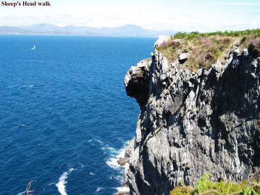 Looking across to the Beara Peninsula and Hungry Hill (distant centre)