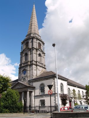 The might tower and spire of Christ Church Cathedral, Waterford - Scenes around Waterford Town, County Waterford, Ireland