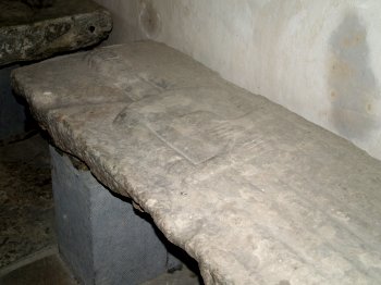 14th century grave slabs - St Fachtnan's Cathedral & Crosses, Kilfenora, The Burren, County Clare, West of Ireland