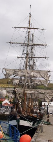 The bow of the Jeanie Johnston - Dingle Town & Harbour, Dingle Peninsular, Co. Kerry, West of Ireland