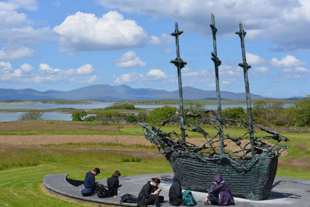 National Famine Memorial, Murrisk, ship sculpture