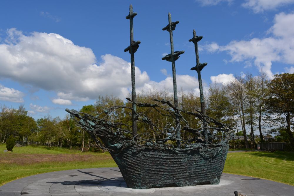 National Famine Memorial, Murrisk, ship sculpture