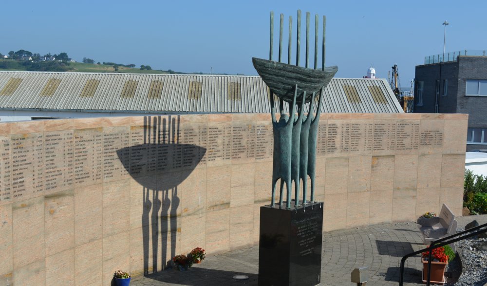 Dunmore East Memorial sculpture, a monument commissioned by the people of Dunmore East in remembrance of loved ones, those lost in local waters and those lost at sea.