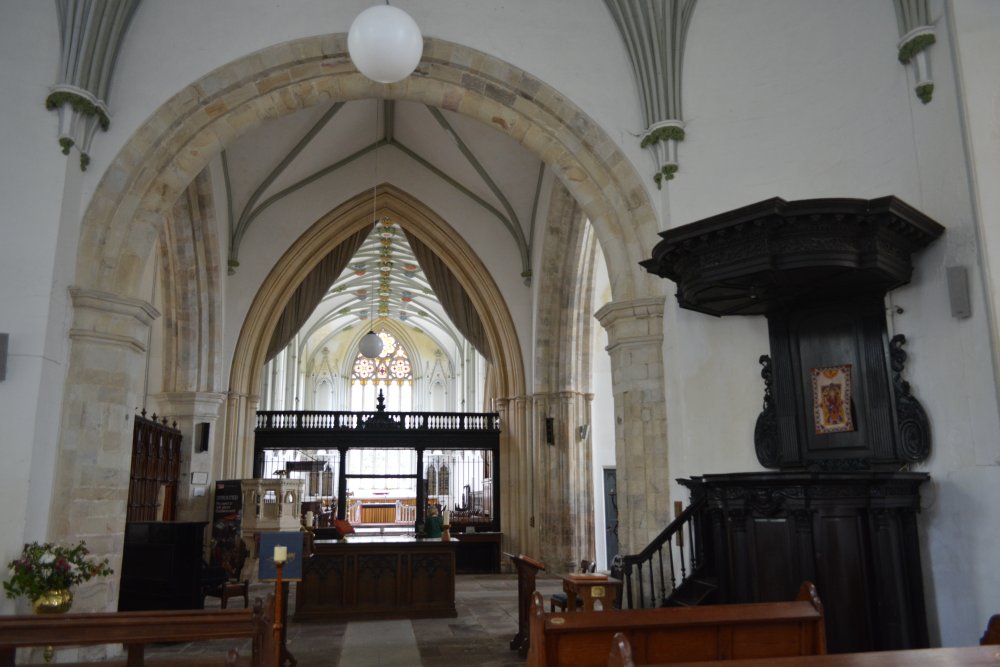 pulpit and rood screen in St Carthage cathedral, Town of Lismore, Co. Waterford, Republic of Ireland