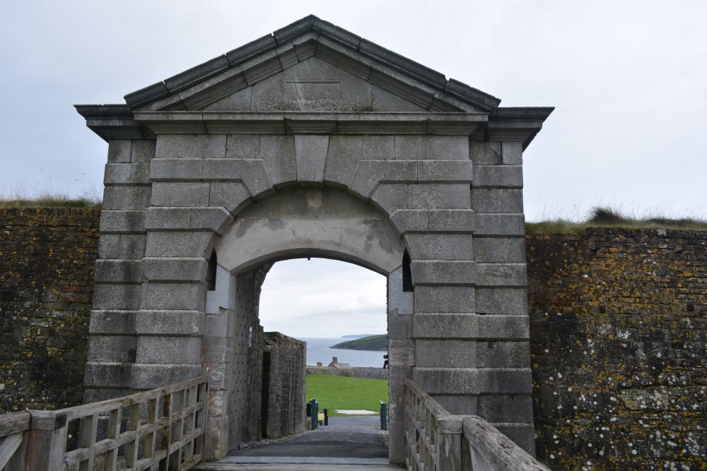 The stone arched entrance to Charles Fort, looking through towards the mouth Kinsale Harbour - an excellent defensive position Kinsale Harbour Co. Cork Ireland