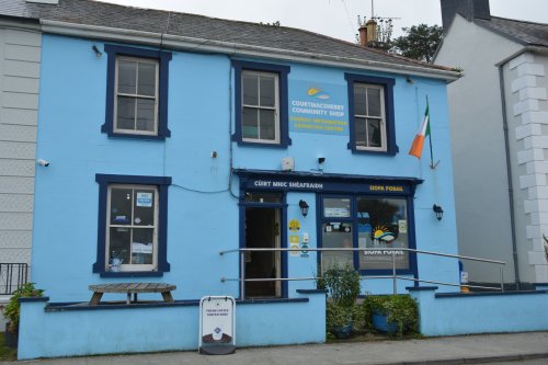 The local Courtmacsherry Community shop tourist information centre and exhibition Main Street Courtmacsherry, Co. Cork, West of Ireland