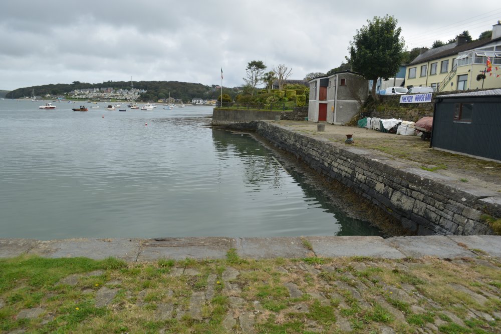 old quay survives along with some of the mooring bollards of Courtmacsherry harbour Co. Cork, West of Ireland