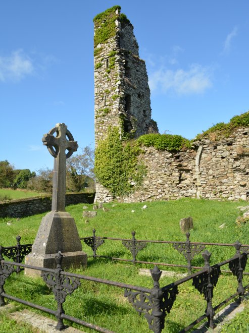 ruins of the Cistercian abbey of Abbeymahon on the side of the R601 road Timoleague to Courtmacsherry estuary nature walk Co. Cork West of Ireland