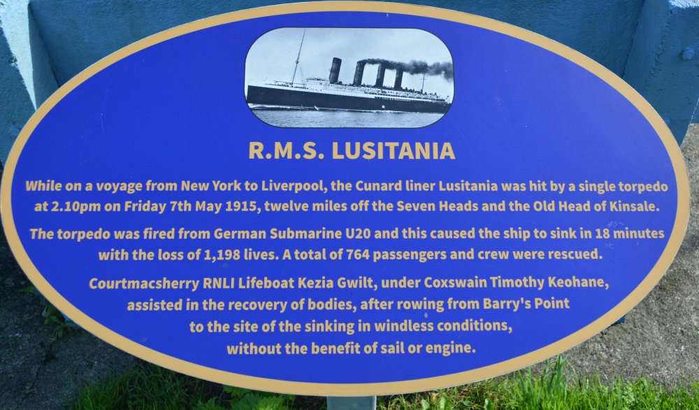 The Courtmacsherry lifeboat connection with the WWI sinking of the Cunard Liner the Lusitania Courtmacsherry, Co. Cork, West of Ireland