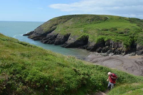 Scenic Cliff Walk from Dunmore East to Portally beach, Co. Waterford, Ireland