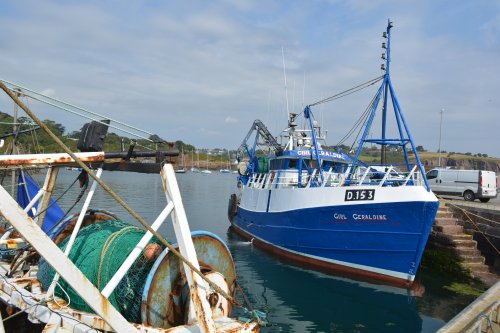 Fishing vessel D 153 Girl Geraldine in Dunmore East harbour (boat D153 registered in Dublin) Co. Waterford Ireland