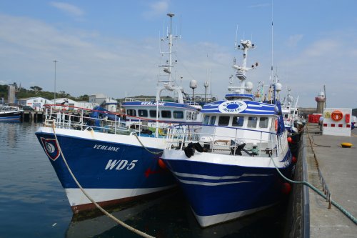 Fishing vessels WD5 Verlaine and N29 Sancta Maria in Dunmore East harbour