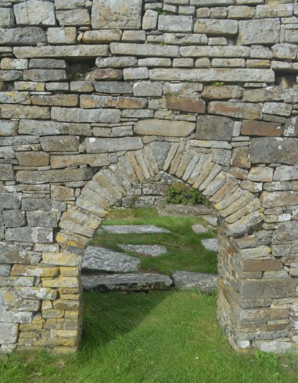 Old ancient doorway of Church of Saint John the Baptist at Killballyowen outside Cross  on the Loop Head Peninsula, Co Clare