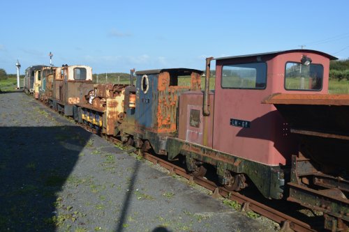 old diesel locomotives at the 'headquarters' of the West Clare Railway, Co. Clare, Ireland
