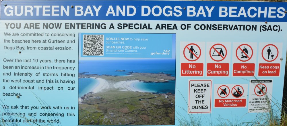 Information on the conservation work of Gurteen Bay Beach, Connemara, Co. Galway, Ireland