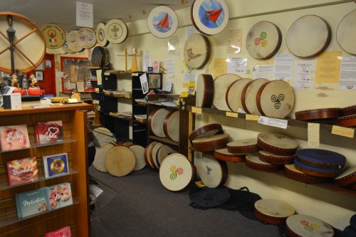 Malachy Bodhran's Studio and Craft Shop - history, making anfd playing a traditional instrument Roundstone village, Connemara, Co. Galway, Ireland