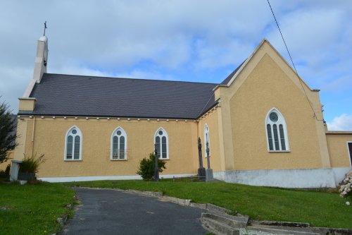 The Catholic Parish Church in Roundstone village. The exterior of 'Our Lady Star of the Sea Catholic Church Roundstone, Connemara, Co. Galway, Ireland