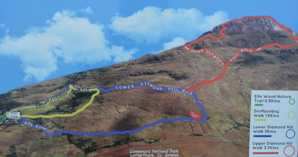 We took the red route up Diamond Mountain from the Connemra National Park Centre, Co. Galway, Ireland