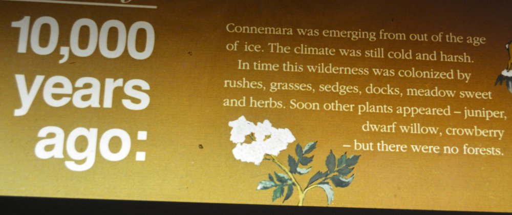A series of information boards describing the history and archaeology of Connemara over the past 10,000 years Connemra National Park Centre, Co. Galway, Ireland