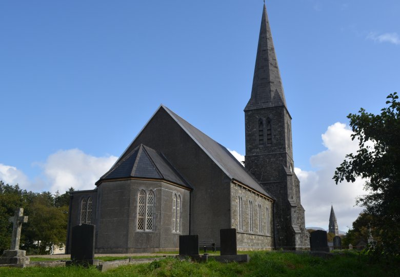 The exterior architecture of Christ Church, Church of Ireland, Clifden, Connemara, Co. Galway, Ireland