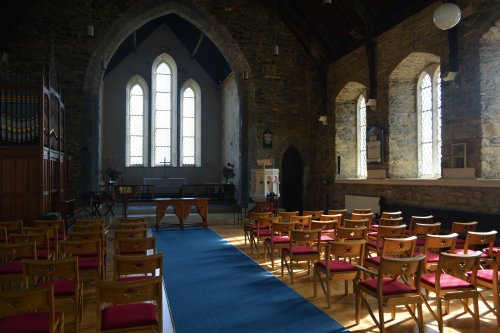 The interior architecture of Christ Church, Church of Ireland, a simple quiet place to pause you tour, Clifden, Connemara, Co. Galway, Ireland