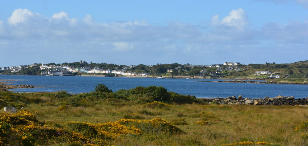 Looking across to Roundstone for the Inishnee road Inish Nii Inish Nee Inishnee Loop Walk, Connemara, Co. Galway, Ireland