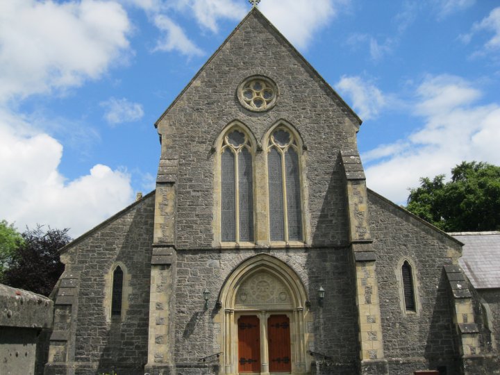 The west end of Kilmore Cathedral, Saint Fethlimidh's Cathedral, Church of Ireland, Diocese of Kilmore, Co. Cavan, Ireland