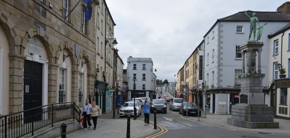 Mary Street, looking down from Upper Mary Street, New Ross, Co. Wexford, Ireland