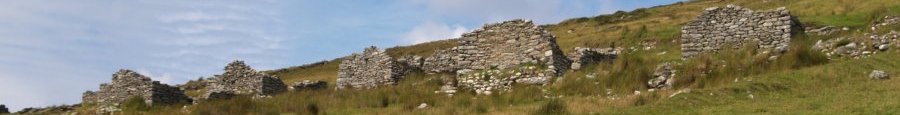 126. The 'Deserted Village' on the slopes of Slievemore Mountain, Achill Island, Co. Mayo, Ireland.