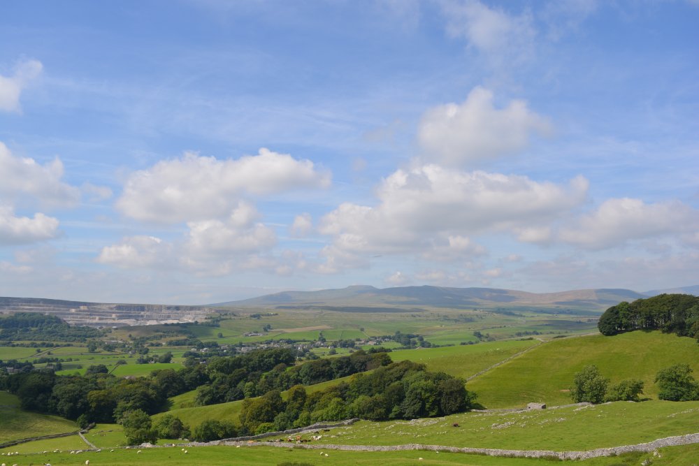 Great views of Ribblesdale when Climbing Pen-y-ghent, walk from Horton-in-Ribblesdale