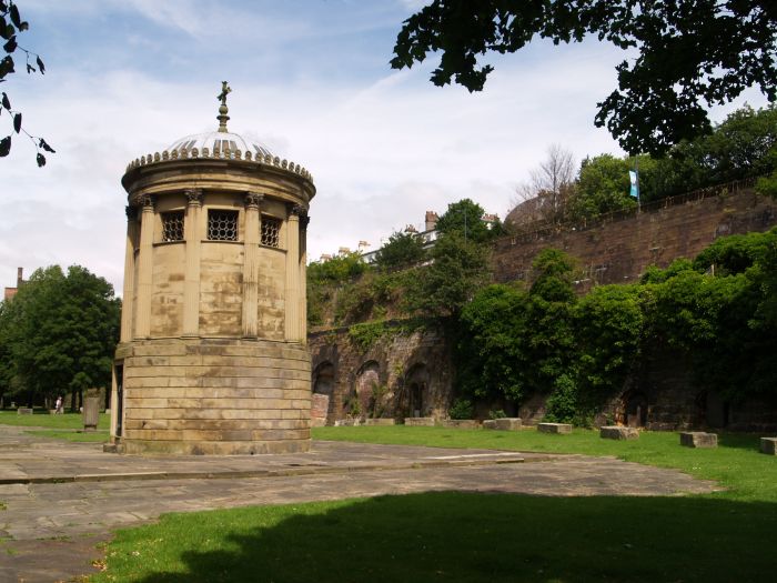 St James' Gardens and Graveyard  'rotunda' of the Huskisson Monument Anglican Cathedral Liverpool