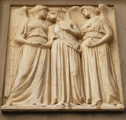 friezes on the side of St George's Hall Liverpool