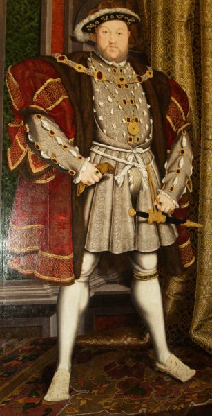 'Portrait painting of Henry VIII' after Hans Holbein the Younger (1497-1543) Oil on wood painted between 1537 and 1550 Walker Art Gallery Liverpool